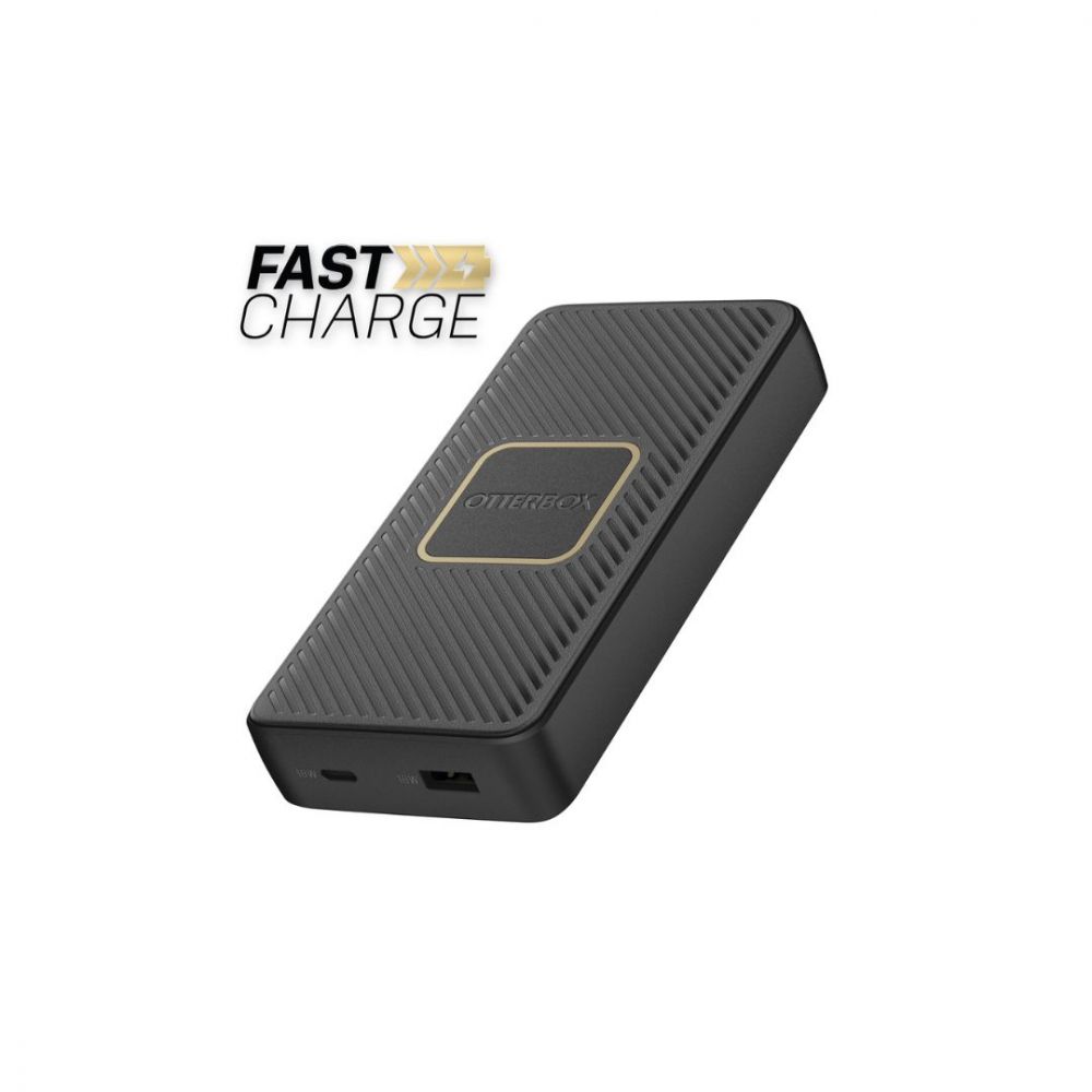 Powerbank à induction Otterbox 15000 mAh USB A et Type C 18W PD + Wireless 10W Noire